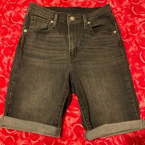 Levi’s black denim bermuda shorts